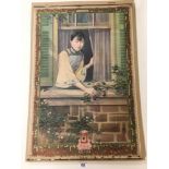 AN EARLY 20TH CENTURY CHINESE ADVERTISING POSTER FOR HATAMEN CIGARETTES, 77CM BY 52CM