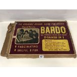 DAVID PETRI'S BARDO AND SHOVE HALF-PENNY GAME BOARD IN ORIGINAL BOX