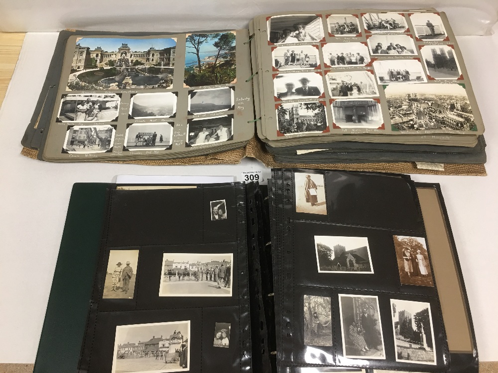 TWO LARGE ALBUMS FULL OF 19TH AND 20TH CENTURY CDV'S, PHOTOGRAPHS AND POSTCARDS