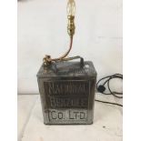 CONVERTED NATIONAL BENZOLE OIL CAN INTO A LIGHT