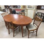 MID-CENTURY TEAK DINING TABLE WITH 4 CHAIRS 1970'S EXTENDS TO 200CM FROM 153CMS