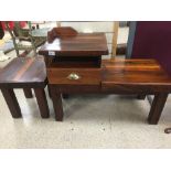 TWO AFRICAN WOODEN ZIMBABWEAN TABLES