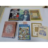 GROUP OF BOOK SWITH TRAY, MAINLY T.V RELATED BOOKS
