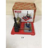 A MAMOD SP4 WORKING STATIONARY STEAM ENGINE 1334 IN ORIGINAL BOX