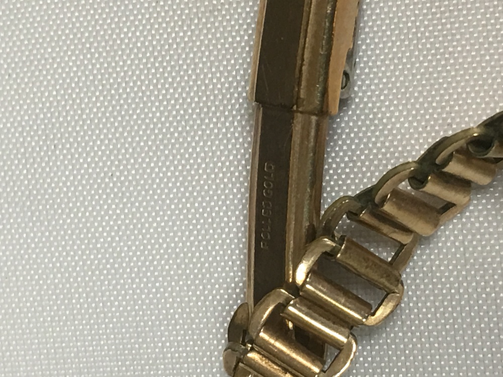 A 9CT GOLD COCKTAIL WATCH ON ROLLED GOLD STRAP, MANUAL MOVEMENT - Image 3 of 4