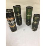 A GLENFIDDICH SINGLE MALT PURE MALT SCOTCH WHISKY, 43% VOLUME 1 LITRE, TOGETHER WITH THREE