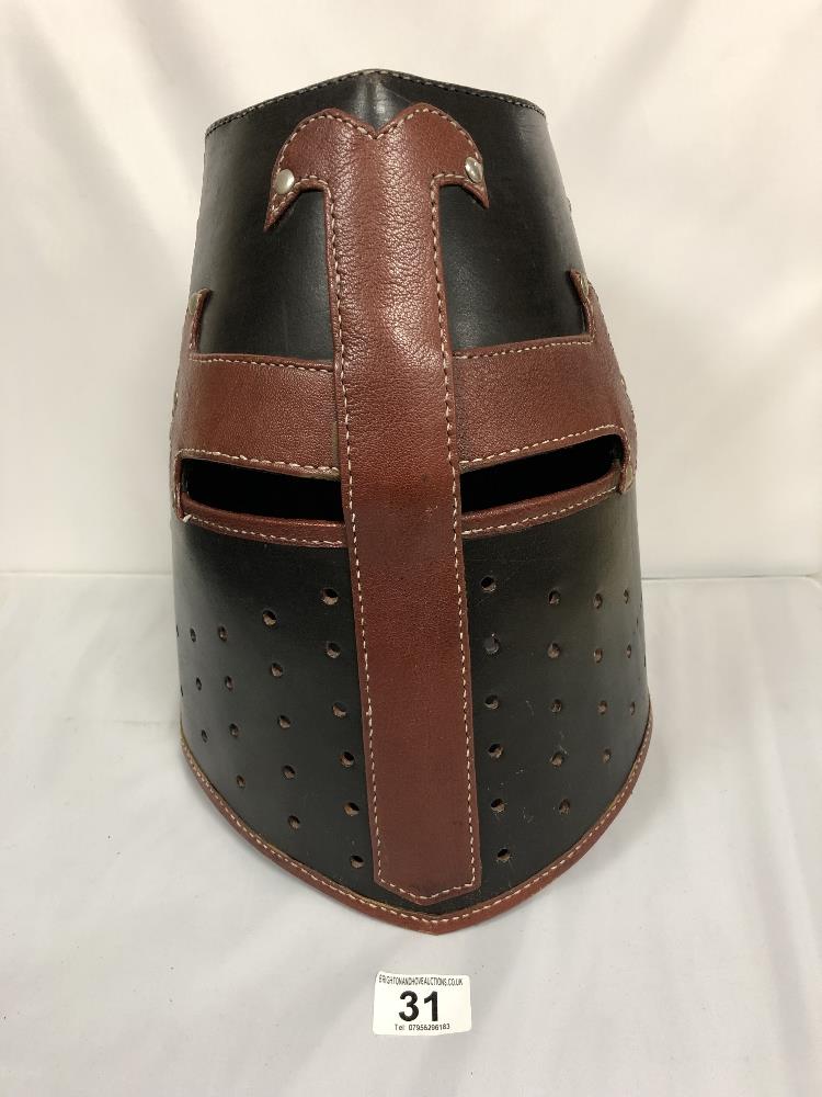 RE-ENACTMENT LEATHER VIKING HELMET