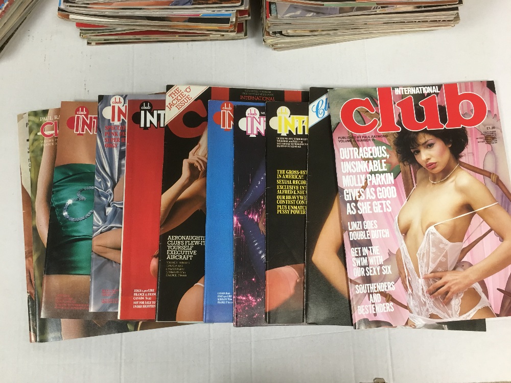COLLECTION OF ADULT MAGAZINES 57 X CLUB INTERNATIONAL 14 X PLAYBIRDS 18 X SEXPERT - Image 2 of 3