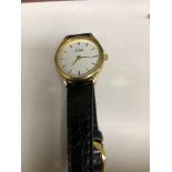 A 9CT GOLD CASED LADIES ACCURIST WRISTWATCH ON GOLD PLATED STRAP, TOGETHER WITH TWO OTHER VINTAGE