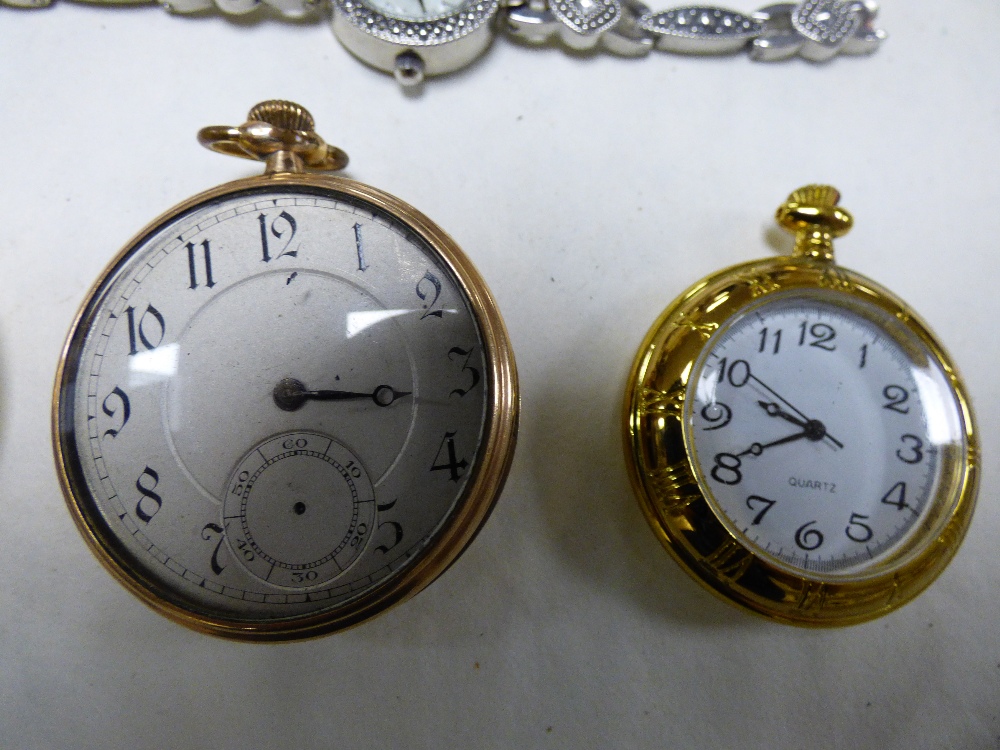 MIXED LOT OF WATCHES AND POCKET WATCHES, INCLUDING CYMREX POCKET WATCH ETC, ALSO INCLUDING A - Image 2 of 3