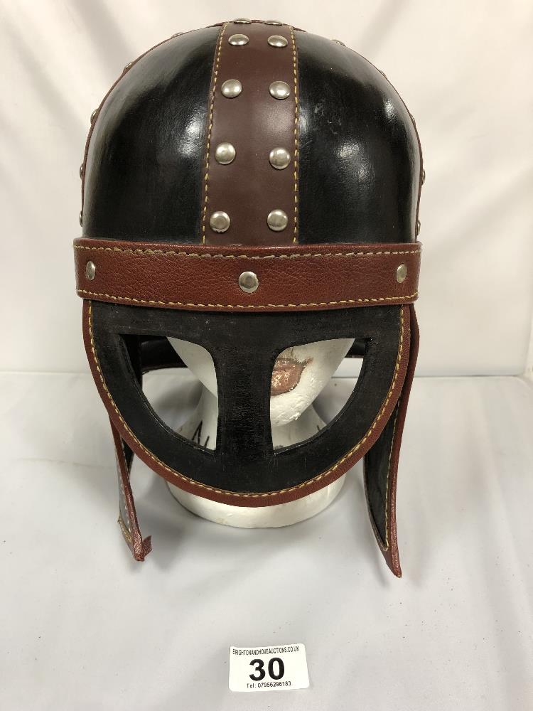 RE-ENACTMENT LEATHER VIKING HELMET