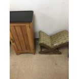 VICTORIAN POT / BEDSIDE CHEST WITH FOOTSTOOL