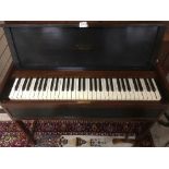 A MAHOGANY CASED DULCITONE ORGAN WITH MATCHING FOOTSTOOL, MADE BY THOMAS MACHELL & SONS OF