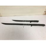 TWO MARTIAL ARTS SWORDS, LARGEST 70CM LONG