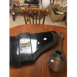 AN EARLY MANDOLIN TOGETHER WITH A MULLERS AUTO HARP (AF)