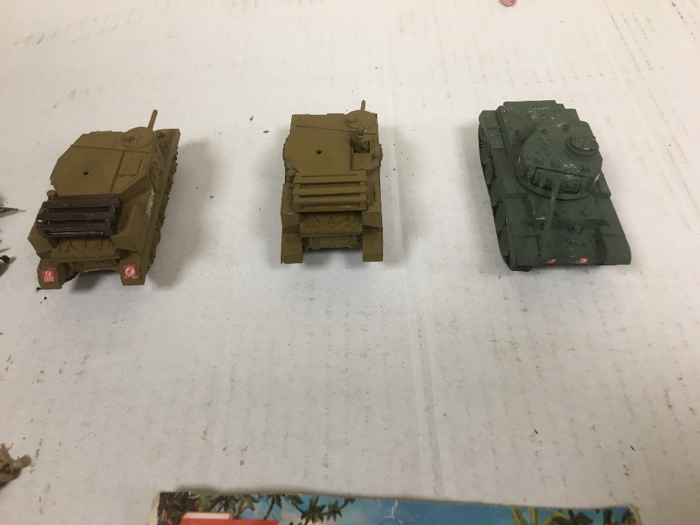 AIRFIX PLASTIC SOLDIERS WITH PLASTIC TANKS - Image 4 of 4