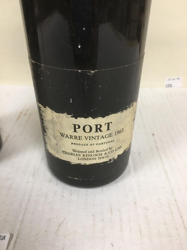 TWO BOTTLES OF VINTAGE PORT; WARRE VINTAGE 1963 AND COCKBURN VINTAGE 1960, BOTH SHIPPED AND - Image 2 of 5