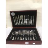 AN EXTENSIVE GUY DEGRENNE SILVER PLATE CANTEEN OF CUTLERY IN ORIGINAL FITTED CANTEEN