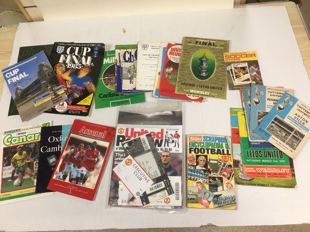 VINTAGE FOOTBALL PROGRAMMES INCLUDING ENGLAND 60'S,70'S AND 80'S. - Image 2 of 4