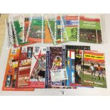 VINTAGE FOOTBALL PROGRAMMES INCLUDING ENGLAND 60'S,70'S AND 80'S.