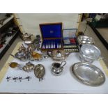 2 LARGE BOXES OF SILVER PLATE ITEMS