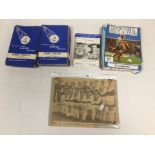 BRIGHTON AND HOVE FOOTBALL PROGRAMMES FROM 1960'S ONWARDS WITH A 1968/1969 SEASON PHOTOGRAPH SIGNED
