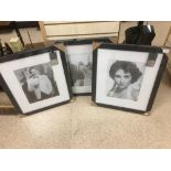 THREE LARGE VINTAGE PHOTOGRAPHS, INCLUDING SEAN CONNERY AND MARLIYN MONROE, ALL FRAMED AND GLAZED,