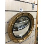 VINTAGE GILDED CONVEX MIRROR