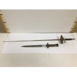 WILKINSON BAYONET 42 CMS WITH A FENCING FOIL 84 CMS