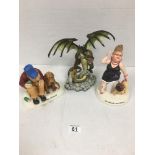 TWO LOOKALIKE FIGURES WITH A LAND OF THE DRAGONS FIGURE