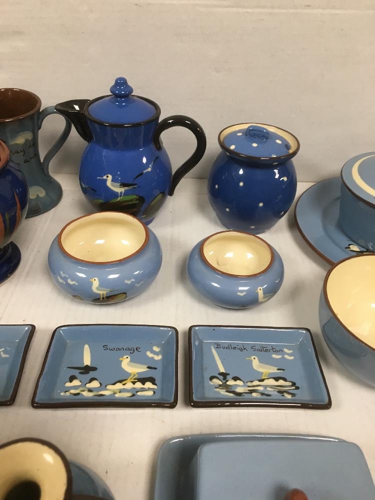 COLLECTION OF BLUE TORQUAY WARE AND DARTMOUTH POTTERY - Image 4 of 14