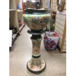 CERAMIC JARDINIERE ART NOUVEAU STYLE, APPROX 95CM HIGH