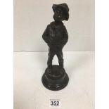 BRONZE STATUE OF A BOY SIGNED FULBORN CIRCA 1920 28 CMS