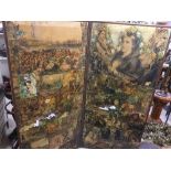 VICTORIAN SCREEN 2 FOLD A/F EACH PANEL 79 X 171 CMS