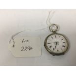 A VICTORIAN FINE SILVER LADIES POCKET WATCH