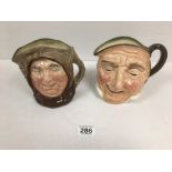 TWO ROYAL DOULTON TOBY JUGS, FARMER JOHN AND FRIAR TUCK, LARGEST 16.5CM HIGH