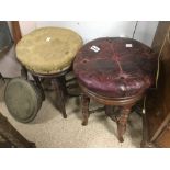 PAIR OF ADJUSTABLE VICTORIAN STOOLS