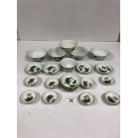 20TH CENTURY SET OF CHINESE PORCELAIN BOWLS AND DI