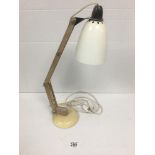 A VINTAGE PLASTIC ANGLEPOISE STYLE LAMP