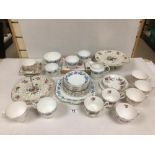 COLLECTION OF MIXED VINTAGE CHINA INCLUDING VICTORIA ROYAL VALE ALSO PORTMERION CHEESE SLICER