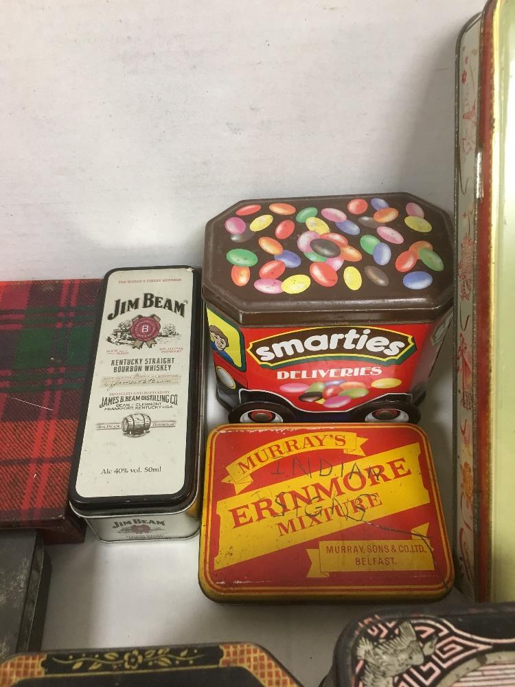 A COLLECTION OF VINTAGE TINS INCLUDING CIGARETTE AND TEA - Image 3 of 10