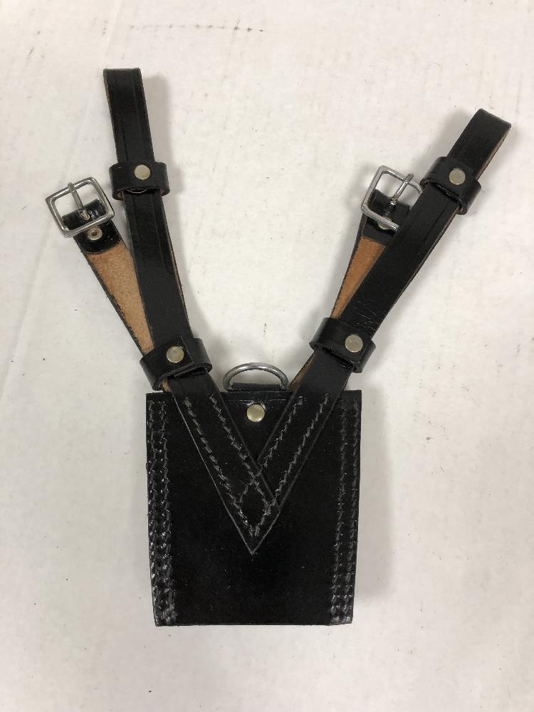 2 LEATHER HOLSTERS AND BELT ONE HOLSTER FROM DON HUME MIAMI - Image 5 of 5