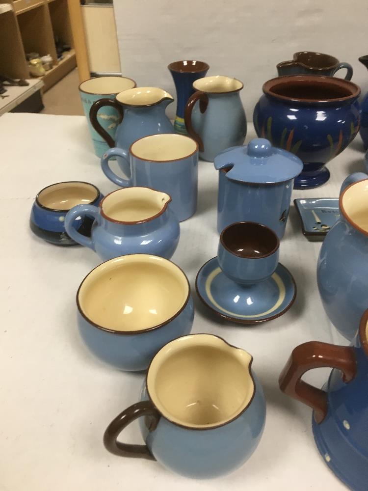 COLLECTION OF BLUE TORQUAY WARE AND DARTMOUTH POTTERY - Image 6 of 14