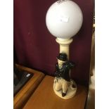 RESIN STATUE TABLE LAMP 50 CMS