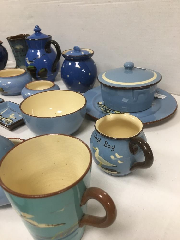 COLLECTION OF BLUE TORQUAY WARE AND DARTMOUTH POTTERY - Image 2 of 14