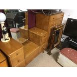 AUSTIN SUITE TEAK MID CENTURY DRESSING TABLE WITH CHEST OF FIVE DRAWERS