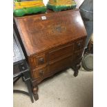 VINTAGE WOODEN TWO DRAWER BUREAU