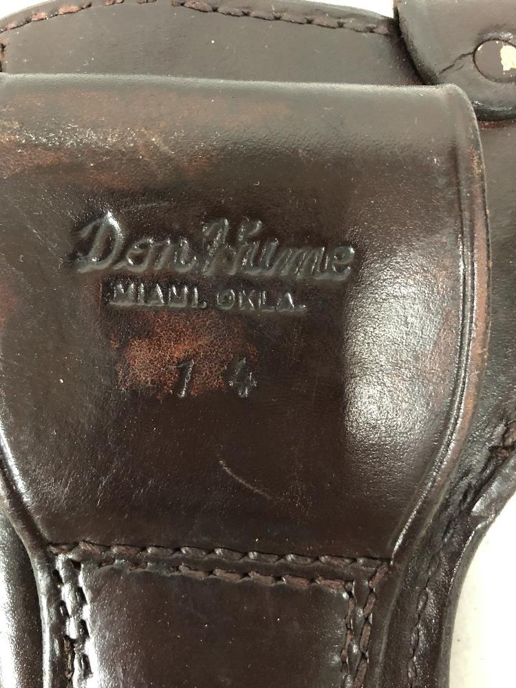 2 LEATHER HOLSTERS AND BELT ONE HOLSTER FROM DON HUME MIAMI - Image 4 of 5