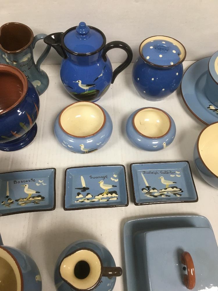 COLLECTION OF BLUE TORQUAY WARE AND DARTMOUTH POTTERY - Image 10 of 14