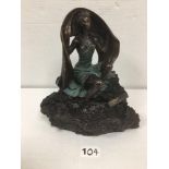 BRONZED STATUE SENSUAL WOMAN SIGNED M.SENSERRICH